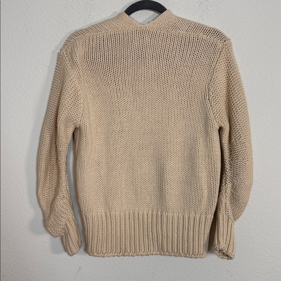 Rhythm made for adventure cotton blend heavy knitted Tan Cardigan size large - Picture 2 of 4